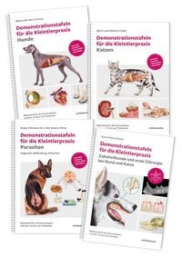 Produktbild: Demonstrationstafeln f&uuml;r die Kleintierpraxis Hund, Katze, Parasiten und Zahnheilkunde 4 Bde. im SET
