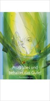 Produktbild: Jahreslosung M&uuml;nch 2025, Faltkarte mit Betrachtung (5er-Set)