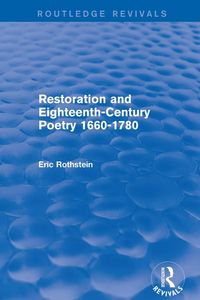 Produktbild: Restoration and Eighteenth-Century Poetry 1660-1780 (Routledge Revivals)
