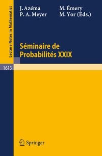 Produktbild: Seminaire de Probabilites XXIX