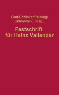 Produktbild: Festschrift f&uuml;r Heinz Vallender