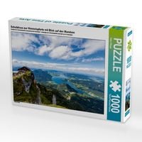 Produktbild: CALVENDO Puzzle Schutzhaus zur Himmelspforte mit Blick auf den Mondsee | 1000 Teile Lege-Gr&ouml;&szlig;e 64x48cm Foto-Puzzle f&uuml;r gl&uuml;ckliche Stunden