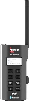 Produktbild: PerfectPro SOLOWORKER Baustellenradio DAB+, UKW AUX, Bluetooth&reg;, DAB+, UKW sto&szlig;fest Schwarz