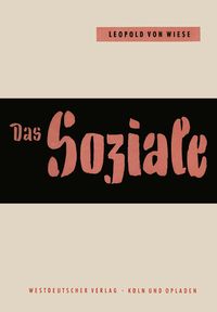 Produktbild: Das Soziale im Leben und im Denken