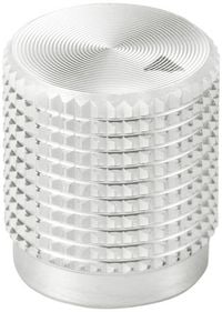 Produktbild: TRU COMPONENTS TC-11613880 Drehknopf mit Knopfmarkierung Silber (&Oslash; x H) 14 mm x 16 mm Aluminium 1 St.