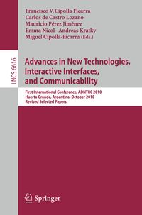 Produktbild: Advances in New Technologies, Interactive Interfaces, and Communicability