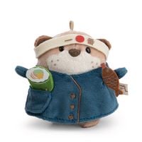 Produktbild: NICI - Set Kuscheltier Otter Jiro 8cm mit Sushi u. Kochkost&uuml;m in Geschenkbox 8,5x6,5x10cm
