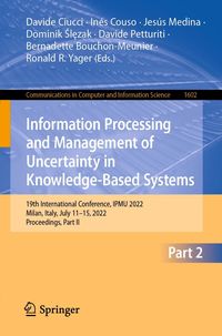 Produktbild: Information Processing and Management of Uncertainty in Knowledge-Based Systems