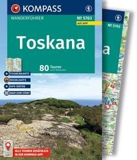 Produktbild: KOMPASS Wanderf&uuml;hrer Toskana, 80 Touren mit Extra-Tourenkarte