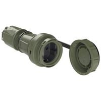 Produktbild: PC Electric 20251-u Schutzkontaktkupplung ABS, PC 250V Bronze-Gr&uuml;n (matt) IP66, IP68