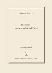 Produktbild: Humanit&auml;t - Naturwissenschaft und Technik