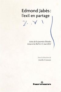 Produktbild: Edmond jabes : l exil en partage