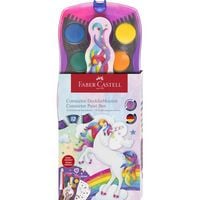 Produktbild: FABER-CASTELL Farbkasten Connector 12 Einhorn mit Deckwei&szlig; Blister