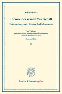 Produktbild: Theorie der reinen Wirtschaft.