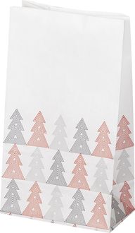 Folia Adventskalender-Set STYLE, aus 24 lebensmittel echten Tüten, Satinband, Sticker