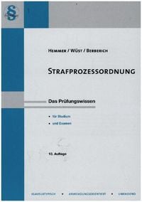 Produktbild: Strafprozessordnung