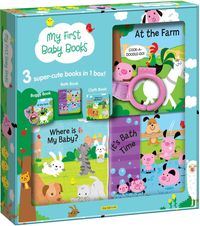 Produktbild: My First Baby Books: 3-In-1 Box Set with Cloth Book, Bath Book & Stroller Book Soft Baby Books for Toddlers 1-3, Newborn Baby Gifts, Early Learning De