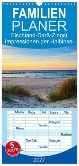 Produktbild: Familienplaner 2027 - Fischland-Dar&szlig;-Zingst Impressionen der Halbinsel mit 5 Spalten (Wandkalender, 21 x 45 cm) CALVENDO