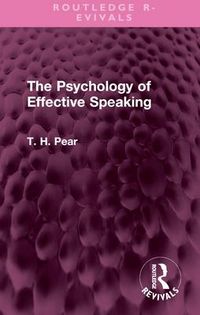 Produktbild: Pear, T: Psychology of Effective Speaking