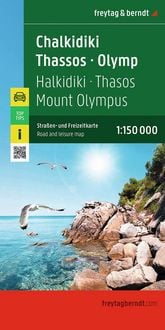 Produktbild: freytag & berndt Stra&szlig;enkarte Chalkidiki - Thassos - Olymp 1:150.000