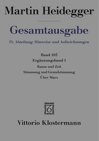 Produktbild: Raum und Zeit &ndash; Stimmung und Grundstimmung &ndash; &Uuml;ber Marx