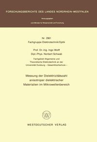 Produktbild: Messung der Dielektrizit&auml;tszahl anisotroper dielektrischer Materialien im Mikrowellenbereich