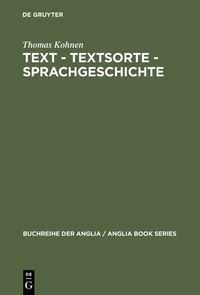 Produktbild: Text &ndash; Textsorte &ndash; Sprachgeschichte