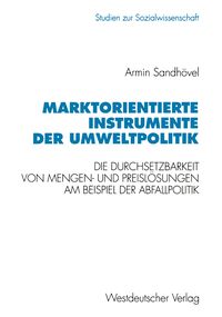 Produktbild: Marktorientierte Instrumente der Umweltpolitik