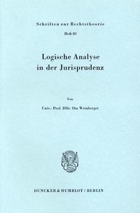 Produktbild: Logische Analyse in der Jurisprudenz.
