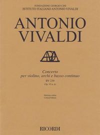 Produktbild: Concerto for Violin, Strings and Basso Continuo - Rv239, Op. 6 No. 6