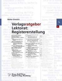 Produktbild: Verlagsratgeber Lektorat: Registererstellung