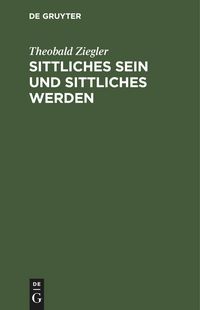 Produktbild: Sittliches Sein und sittliches Werden