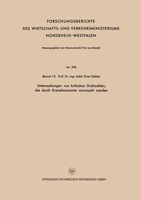 Produktbild: Untersuchungen von kritischen Drehzahlen, die durch Kreiselmomente verursacht werden