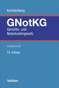 Produktbild: Gerichts- und Notarkostengesetz. GNotKG