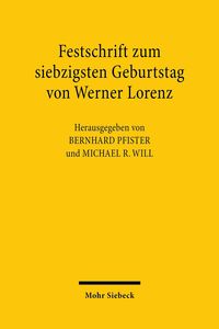 Produktbild: Festschrift zum siebzigsten Geburtstag von Werner Lorenz