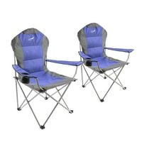 Produktbild: 2x Angelstuhl Getr&auml;nkehalter Campingstuhl klappbar