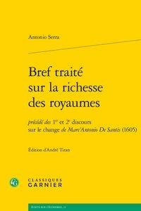 Produktbild: Bref Traite Sur La Richesse des Royaumes; 1er Et 2e Discours Sur Le