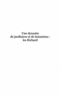Produktbild: Une dynastie de jardiniers et de botanistes : les richard -