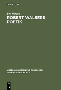 Produktbild: Robert Walsers Poetik