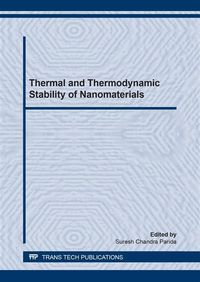 Produktbild: Thermal and Thermodynamic Stability of Nanomaterials