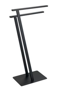 Produktbild: Handtuchst&auml;nder Mod. Lirio Schwarz matt, mit 2 Handtuchstangen