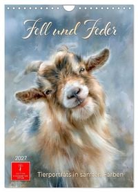 Produktbild: Fell und Feder - Tierportr&auml;ts in sanften Farben (Wandkalender 2027 DIN A4 hoch), CALVENDO Monatskalender