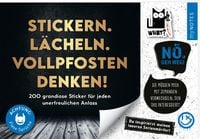 Produktbild: B&ouml;se Spr&uuml;che Stickerheft: Stickern. L&auml;cheln. Vollpfosten denken!