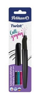 Produktbild: Pelikan F&uuml;ller Twist Calligraphy P457 Feder 1,5mm inkl. 3 Tintenpatronen schwarz