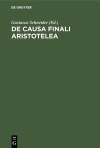Produktbild: De causa finali Aristotelea