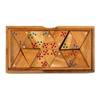 Caja de nogal Philos Domino doble 9 20x12,5cm