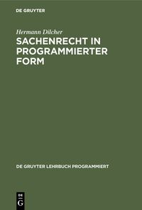 Produktbild: Sachenrecht in programmierter Form