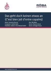 Produktbild: Das geht doch keinen etwas an (C'est bien joli d'entre copains)