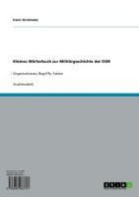 Produktbild: Kleines W&ouml;rterbuch zur Milit&auml;rgeschichte der DDR