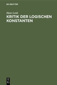 Produktbild: Kritik der logischen Konstanten